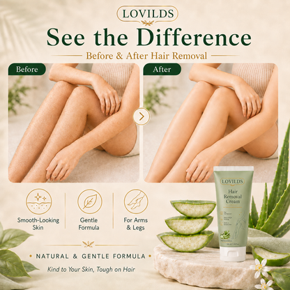 LAST DAY - BUY 1 GET 1 FREE Natural Gentle Hair Removal Cream | For Women & Men, Sensitive Skin
