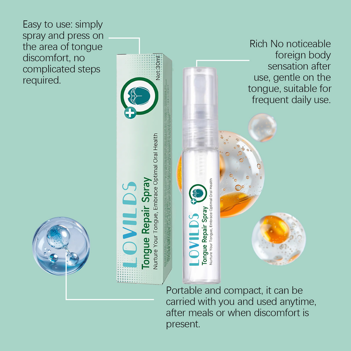 LOVILDS Tongue Repair Spray