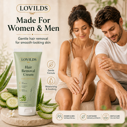 LAST DAY - BUY 1 GET 1 FREE Natural Gentle Hair Removal Cream | For Women & Men, Sensitive Skin