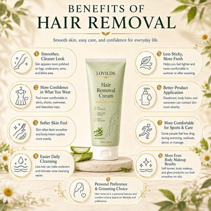 LAST DAY - BUY 1 GET 1 FREE Natural Gentle Hair Removal Cream | For Women & Men, Sensitive Skin