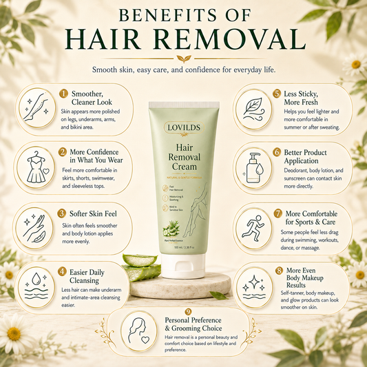 LAST DAY - BUY 1 GET 1 FREE Natural Gentle Hair Removal Cream | For Women & Men, Sensitive Skin