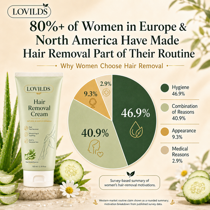 LAST DAY - BUY 1 GET 1 FREE Natural Gentle Hair Removal Cream | For Women & Men, Sensitive Skin