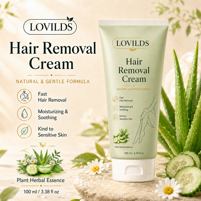 LAST DAY - BUY 1 GET 1 FREE Natural Gentle Hair Removal Cream | For Women & Men, Sensitive Skin