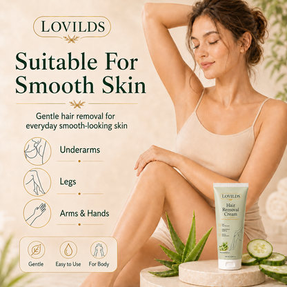 LAST DAY - BUY 1 GET 1 FREE Natural Gentle Hair Removal Cream | For Women & Men, Sensitive Skin