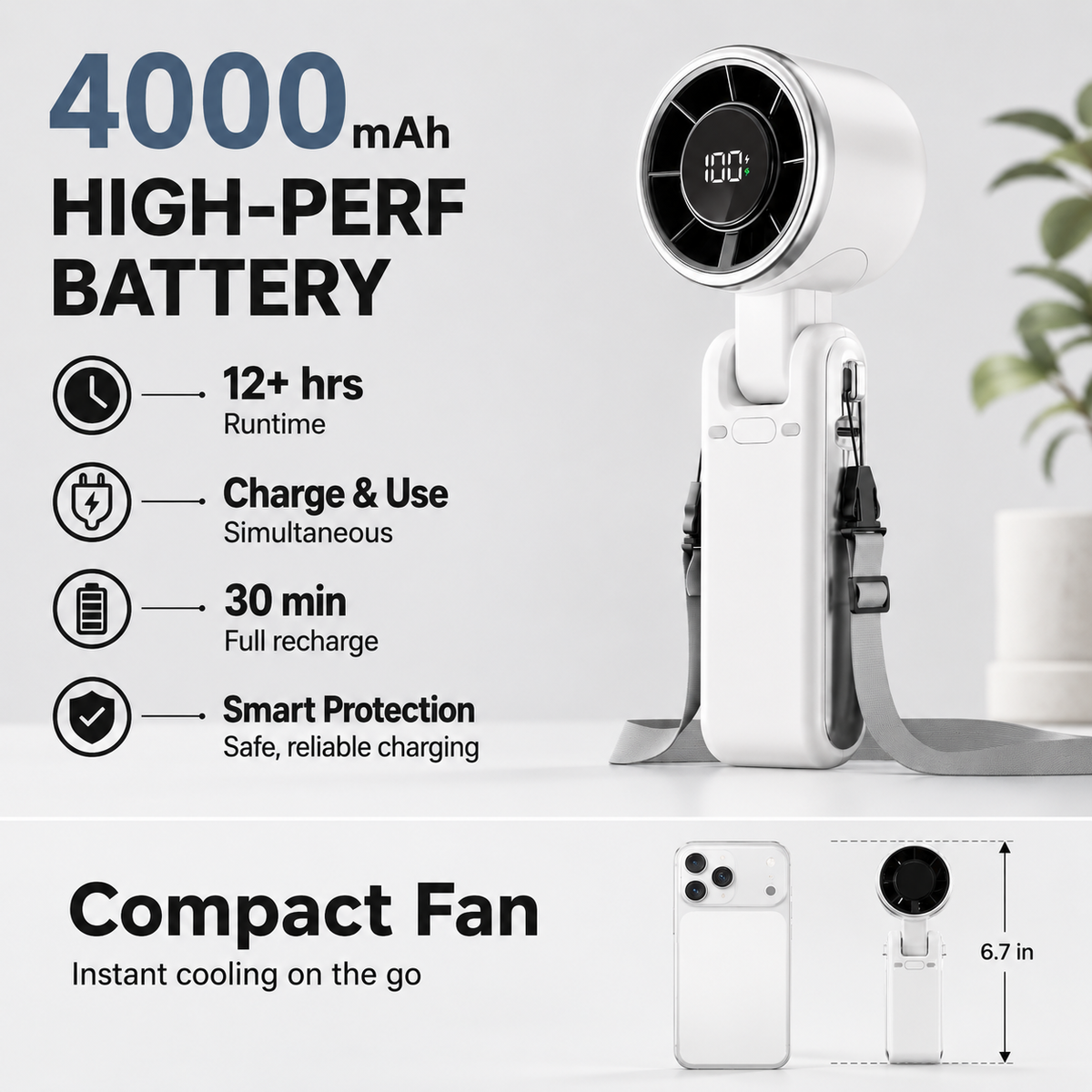 Portable Handheld AC Fan