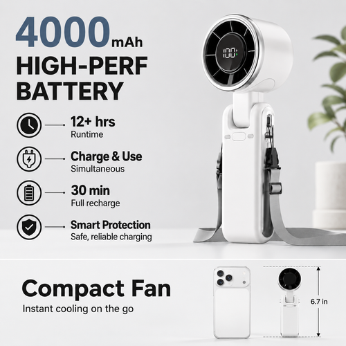 Portable Handheld AC Fan
