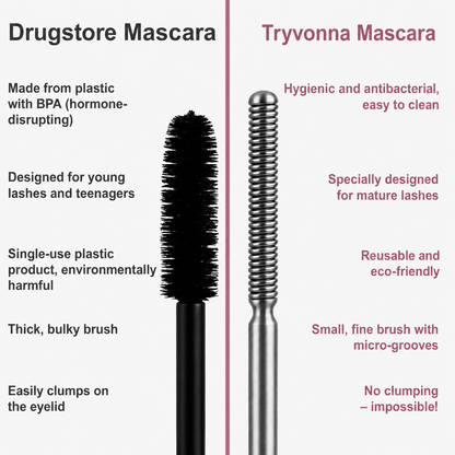 Tryvonna® Waterproof Fibre Mascara💧  – Volume & Length without Clumping for Dramatic Moments
