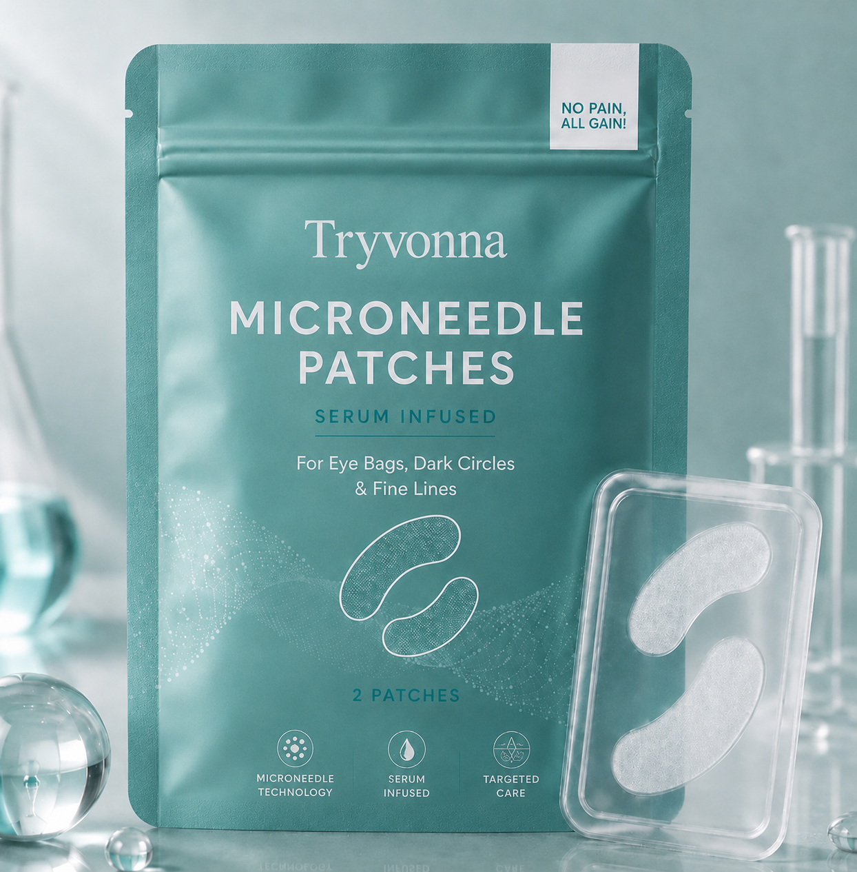 Tryvonna | Dissolving Microneedle Eye Patches